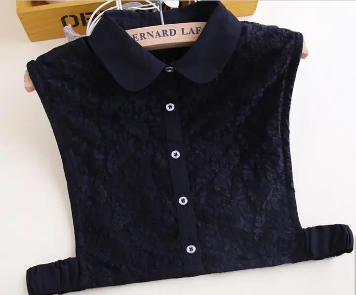 Женский свитер со съемным воротником шифоновая рубашка с круглым вырезом и