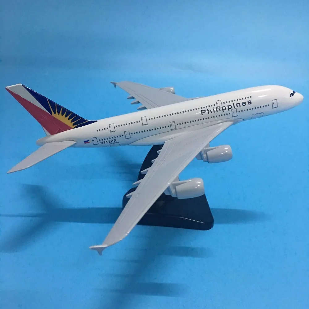 Модель самолета JASON TUTU 20 см модель Филиппинский Аэробус A380 из литого металла 1:200