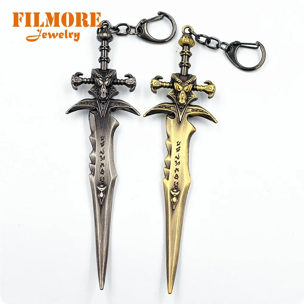 2018 Горячая игра Frostmourne брелок в виде меча Lich King Артас кулон оружие 15 см Косплэй меч