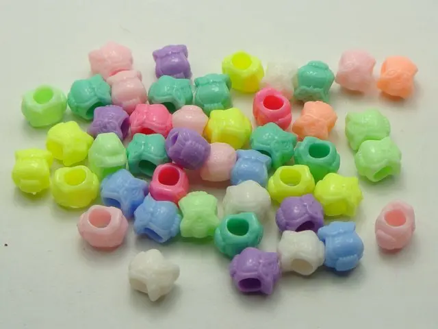 200 разноцветные акриловые милая сова пони бусины для детей Kandi Craft | Украшения и