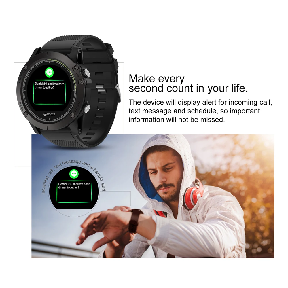 Zeblaze VIBE 3 HR Смарт-часы водонепроницаемые цифровые часы спортивные фитнес-трекер