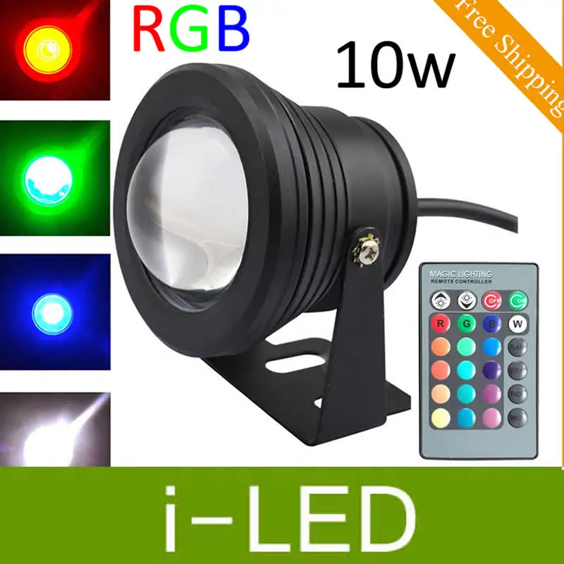 4 шт./лот RGB 10 Вт DC12V подводные светодиодные фонтанные лампы для бассейна водоёмные