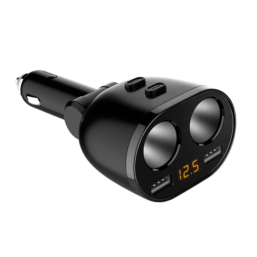 Двойная USB зарядка 2 полосная розетка для автомобильного прикуривателя