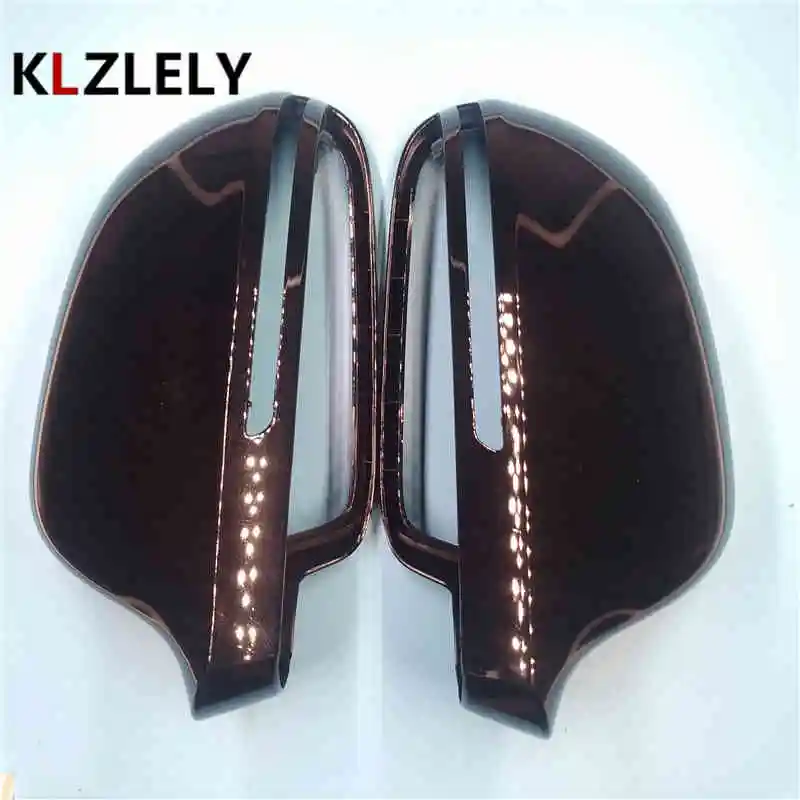 1 SET Для Audi A4 B8 A6 C6 2009-2012 накладка на зеркало заднего вида автомобиля Кепки 8F0 857 527 528 - Цвет: 1 SET