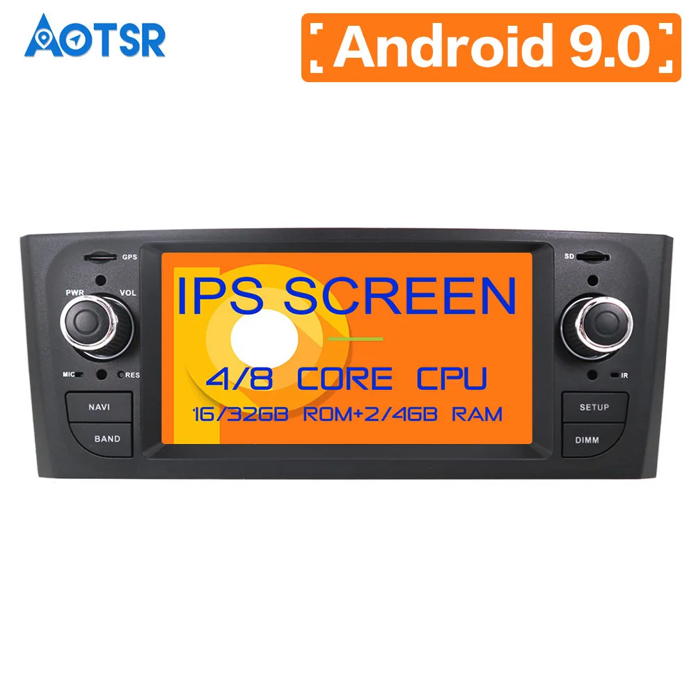 Android 9 0 4 + 64 ГБ Автомобильный DVD стерео головное устройство для Fiat Grande Punto Linea 2007 2008