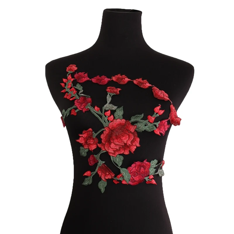 1 шт. вышивка в виде Розы нашивка Значки для одежды платья аксессуары сделай сам