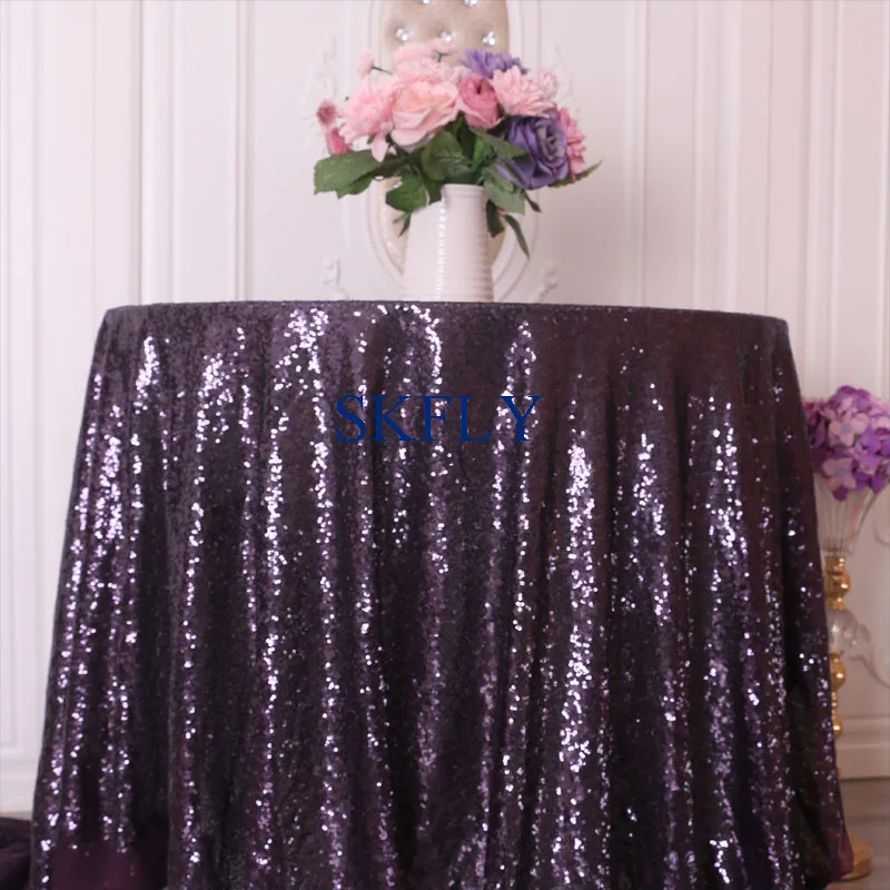 RU046A New color free shipping Wedding fancy beaded plum dark purple sequin table runner | Дом и сад