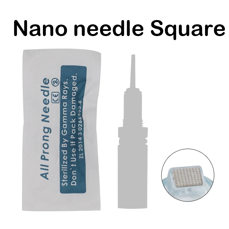 

50 pcs Electric Derma Pen Bayonet Nano Needle Square Cartridge Auto Microneedle Derma Pen Nano Needle Skin Rejuvenation Care