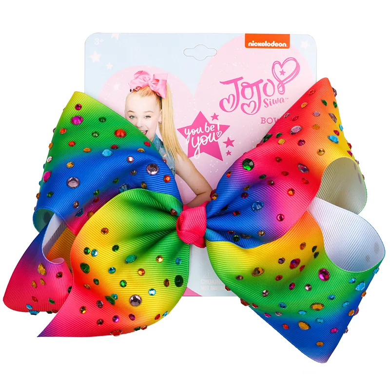 JOJO Siwa 8-дюймовый большой бант для волос маленьких девочек головной убор красочные