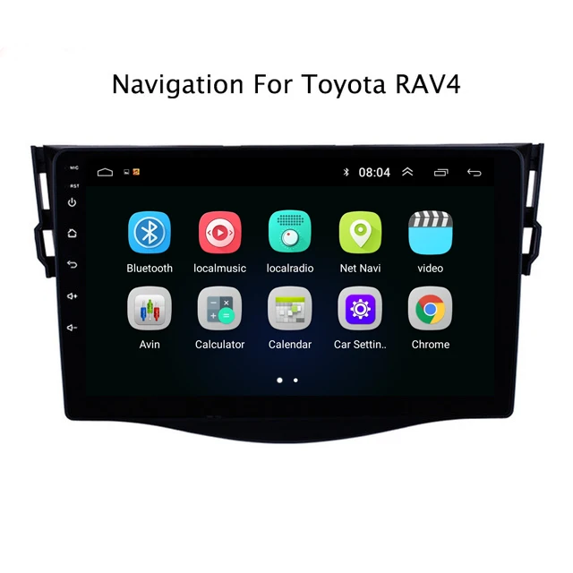 9&quot 2.5D IPS Android 8.1 Car Radio Stereo Player For Toyota RAV4 2007 2008 2009-2012 With GPS Navigation/Bluetooth/WIFI/USB/3G |