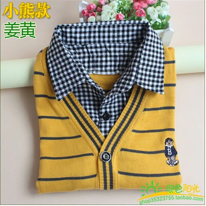 Новинка Модная одежда для мальчиков Сезон весна осень Верхняя в полоску с