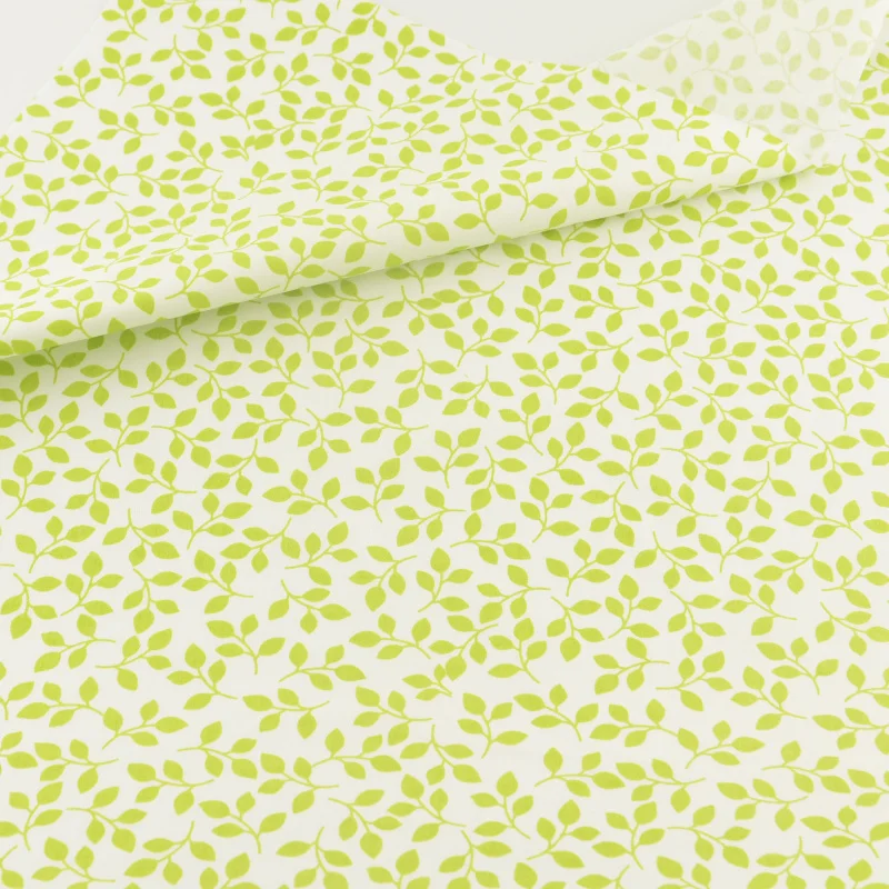 Green Leaf Cotton Fabric Sewing Cloth Craft Bedding Decoration Teramila Fabrics Tissue Home Textile Patchwork Quilting Tecido|fabric tissue|fabric