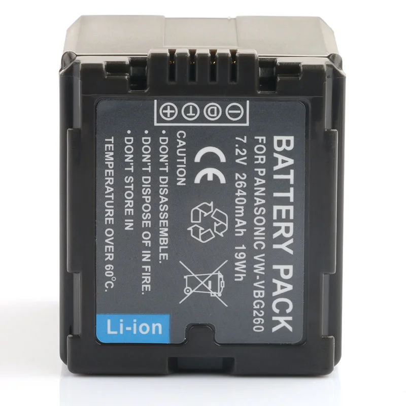 Lanfulang Батарея для цифрового фотоаппарата Panasonic VW-VBG260 и Panasonic HDC-SD600 HDC-SD9 HDC-SD7 HDC-SX5 AG-AC160 HDC-MDH1