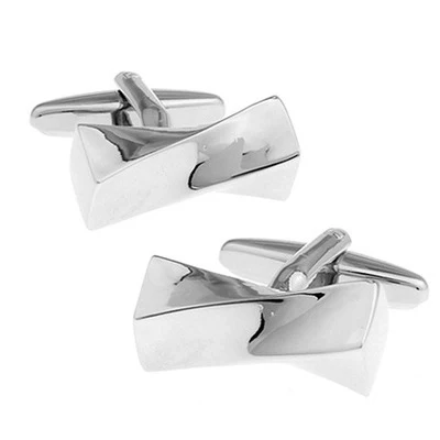 HYX Luxury shirt Silvery A twist cufflink for mens Brand cuff buttons links High Quality abotoaduras Jewelry | Украшения и