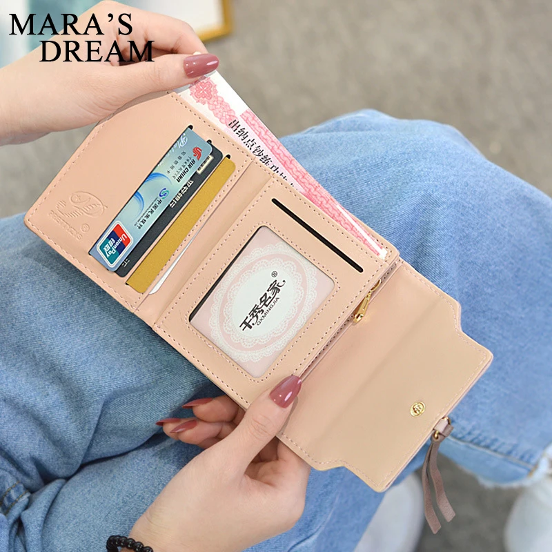 Маленький кошелек Mara's Dream Женский винтажный однотонный бумажник из