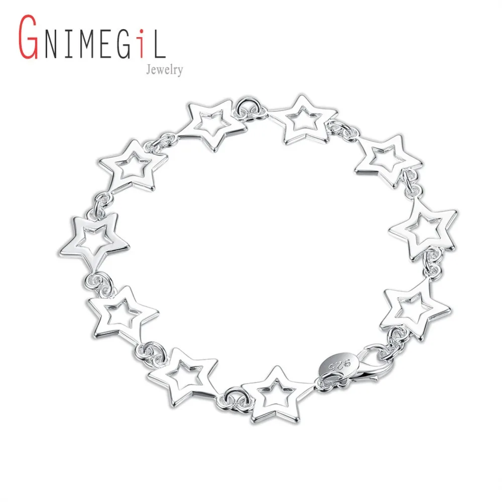 GNIMEGIL H183 высокое качество серебряный цвет Модный Ювелирный Браслет для женщин