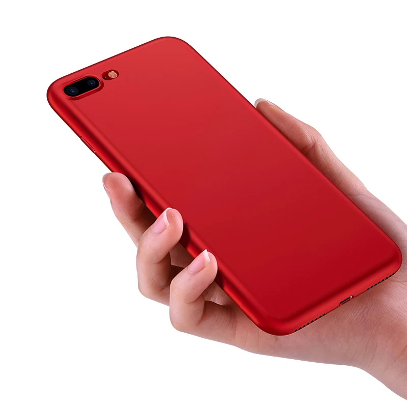 Ультра тонкий телефон чехлы для Apple iPhone 7 Чехол Китай красный ТПУ мягкий чехол Plus 6