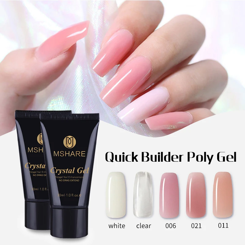 MSHARE база камуфляж полигель кристалл гель быстрое строительство желе поли для