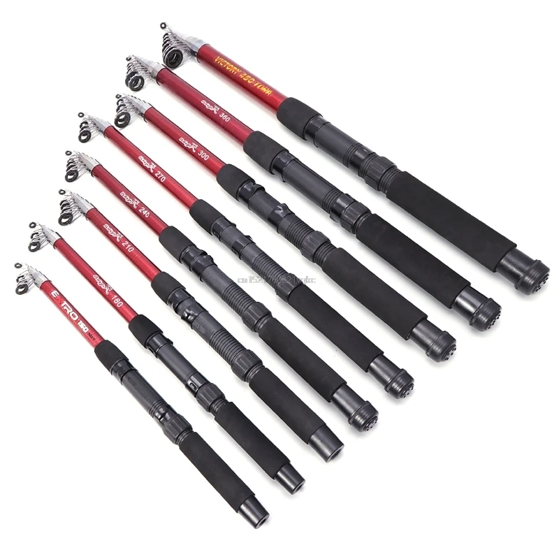 

Fishing Rod Fiberglass Pole Casting 1.5-4.5m Tackle Telescopic Spinning Portable