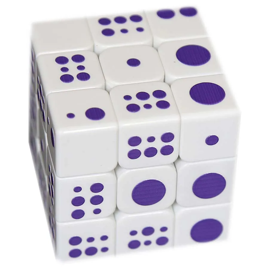 Белый Магический куб 3x3x3 Braille отпечаток пальца 3D рельефный куб головоломка Neo Cubo Magico Развивающие игрушки для детей - Цвет: Белый