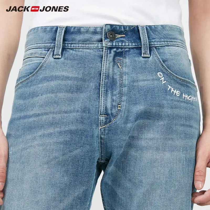 JackJones мужские 2019 стрейч Светильник Цвет Slim Fit обтягивающие джинсы с буквенным