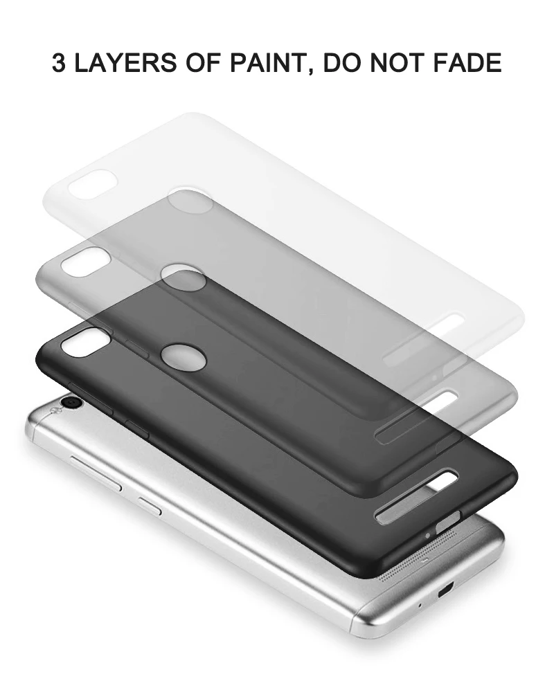 Чехол Xiaomi Redmi 3 s, 5,0 дюймов, полностью матовый Силиконовый мягкий чехол, чехол для Xiaomi Redmi 3 Pro 3 S, задняя крышка для сотового телефона