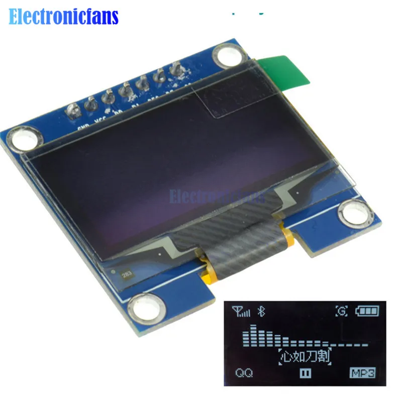 Светодиодный дисплей с ЖК дисплеем для Arduino SPI 1 3 дюйма белого цвета 128X64|display