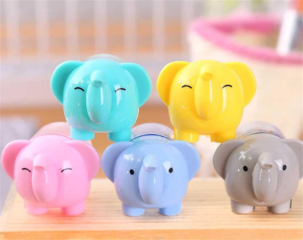 2 шт. креативный Kawaii мультфильм слон точилка для карандашей школьные