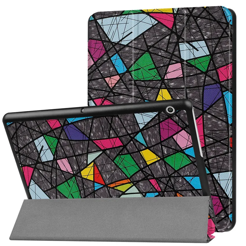 Case For Huawei MediaPad T3 10 AGS-L09 AGS-L03 9.6 inch Cover Funda Tablet for Honor Play Pad 2 Slim Flip PU Case+Film+Pen | Компьютеры и