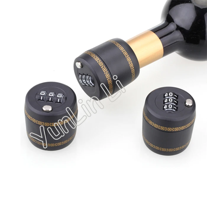 Red Wine Lock Stopper Plastic Vacuum Plug Device For Hotel &amp Bar With Password J64 |