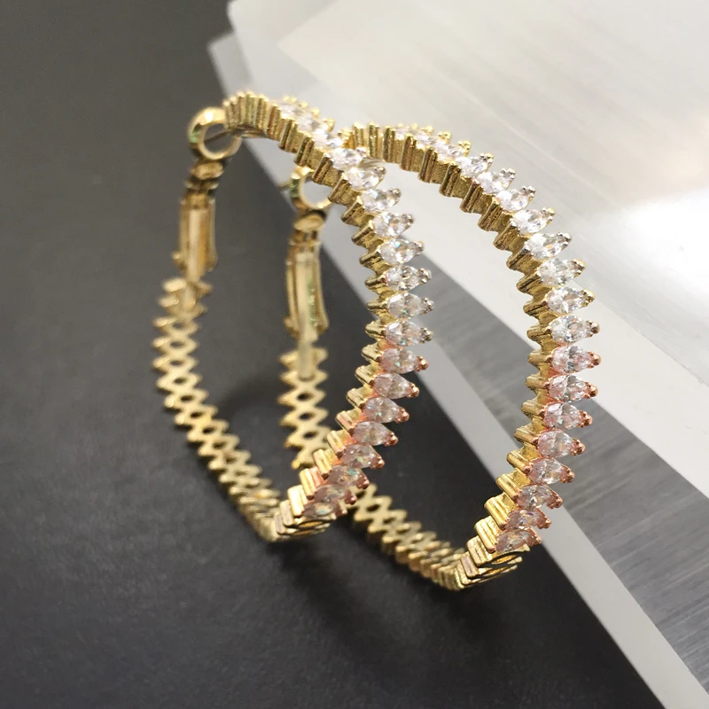 Lanyika модные ювелирные изделия геометрические круглые Нежные Большие петли для