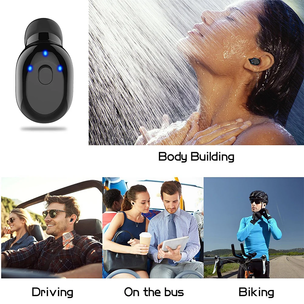 Наушники вкладыши водонепроницаемые портативные bluetooth наушники беспроводной