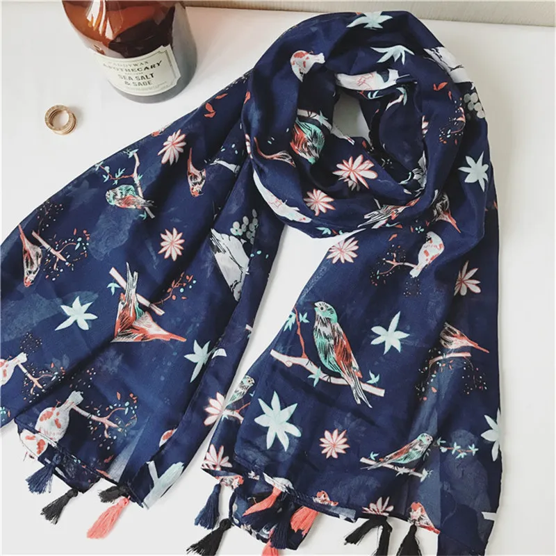 Зимний шарф Распродажа для взрослых 2018 Новый женский Модный хлопковый с принтом