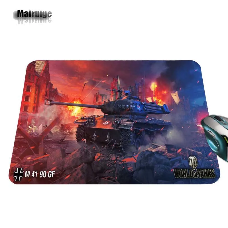 29x25cm Крутой Мир танков фоновый узор Удобная Нескользящая Накладка для оптической игры скорость украшения вашего стола нескользящая резиновая коврик для мыши - Цвет: 29x25cm