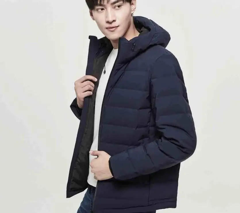 blue L Xiaomi youpin регулятор температуры пуховик 90% gray Goose вниз Зарядка сокровище источник питания от 38 до 50 градусов usb - Цвет: blue L