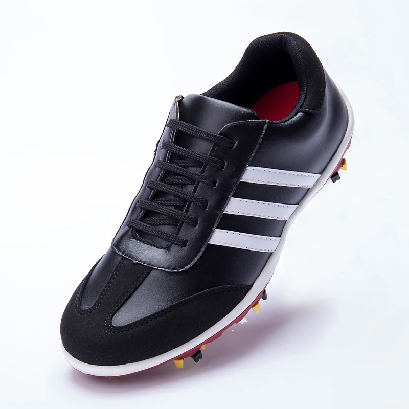 New style mens leather Golf shoes Breathable waterproof removable spikes non-slip sneakers outdoor golf | Спорт и развлечения