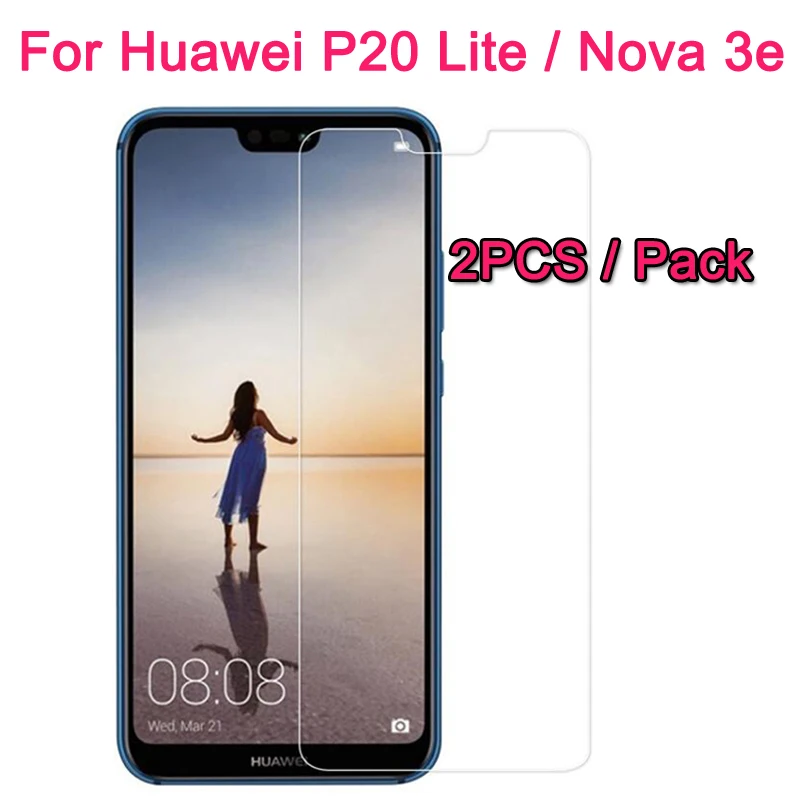 

2 шт. закаленное стекло для Huawei P20 Lite Nova 3e защита экрана 2.5D Защитная пленка для Huawei P20 Lite ANE-LX1 ANE LX1