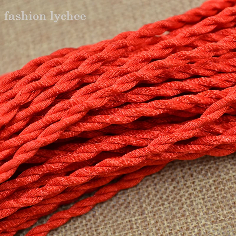 Модный плетеный красный шнур lychee 50 шт. в китайском стиле очаровательный браслет