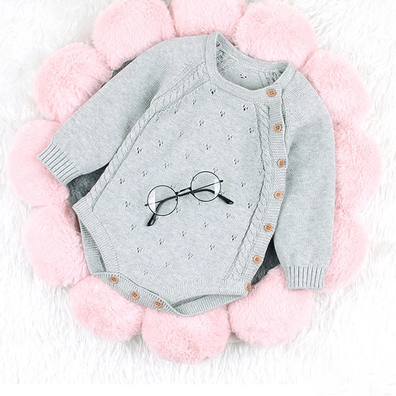 IYEAL комбинезон для детей Вязаный свитер новорожденных девочек на осень