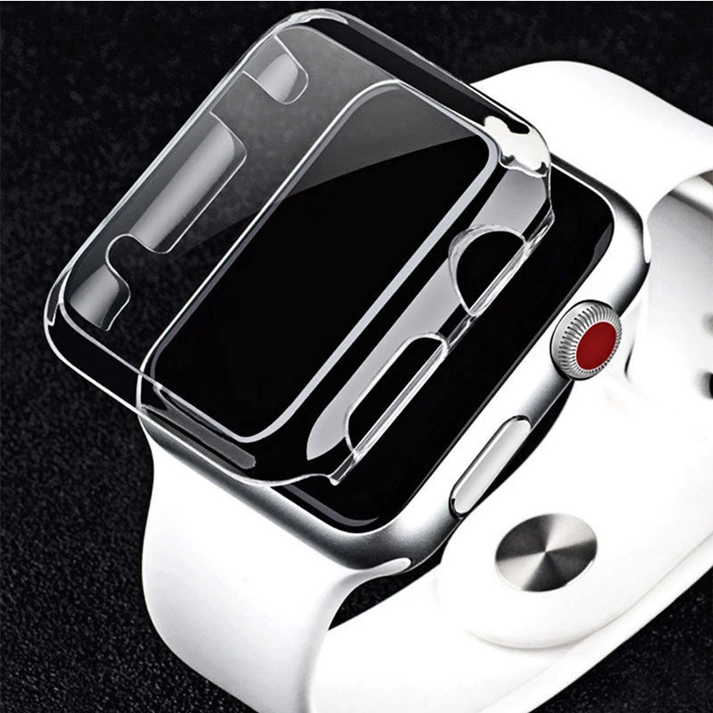Чехол для часов Apple Watch Series 1 2 3 силиконовый защитный чехол 38 мм 42 сменные защитные