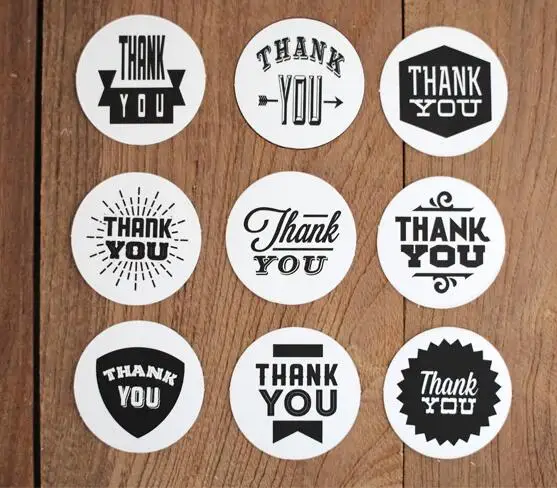 90 stickers/lot 50mm thank you self-adhesive paper sealing sticker for baking/gift/decoration, Item No.TK58