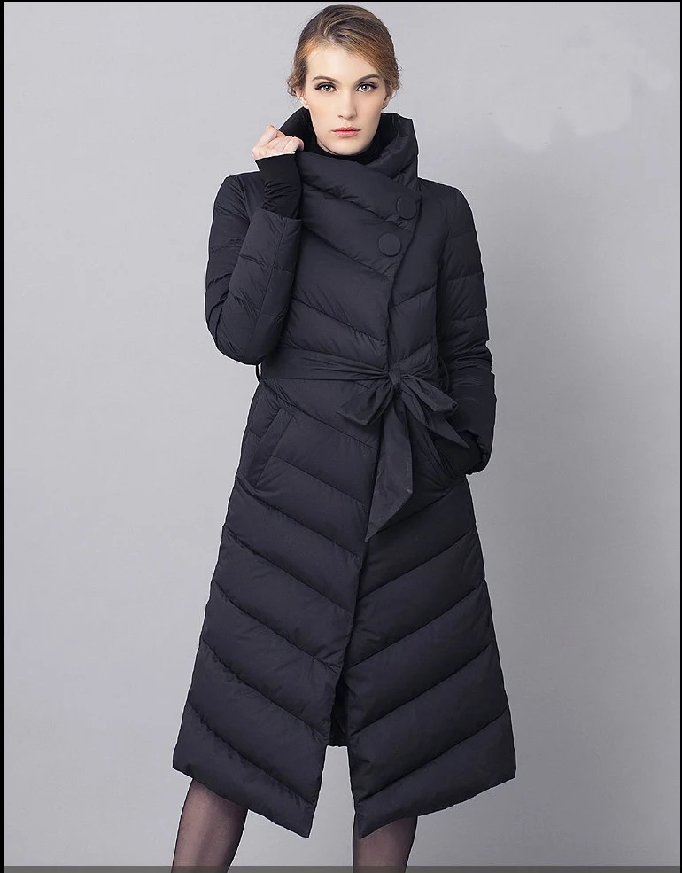 Женские зимние пальто и куртки длинный пояс для парки большой размер толстый