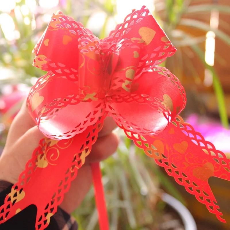 5 шт. коробка конфет Свадебная гирлянда ширина 2 3 см Натяжной бант лента ручной