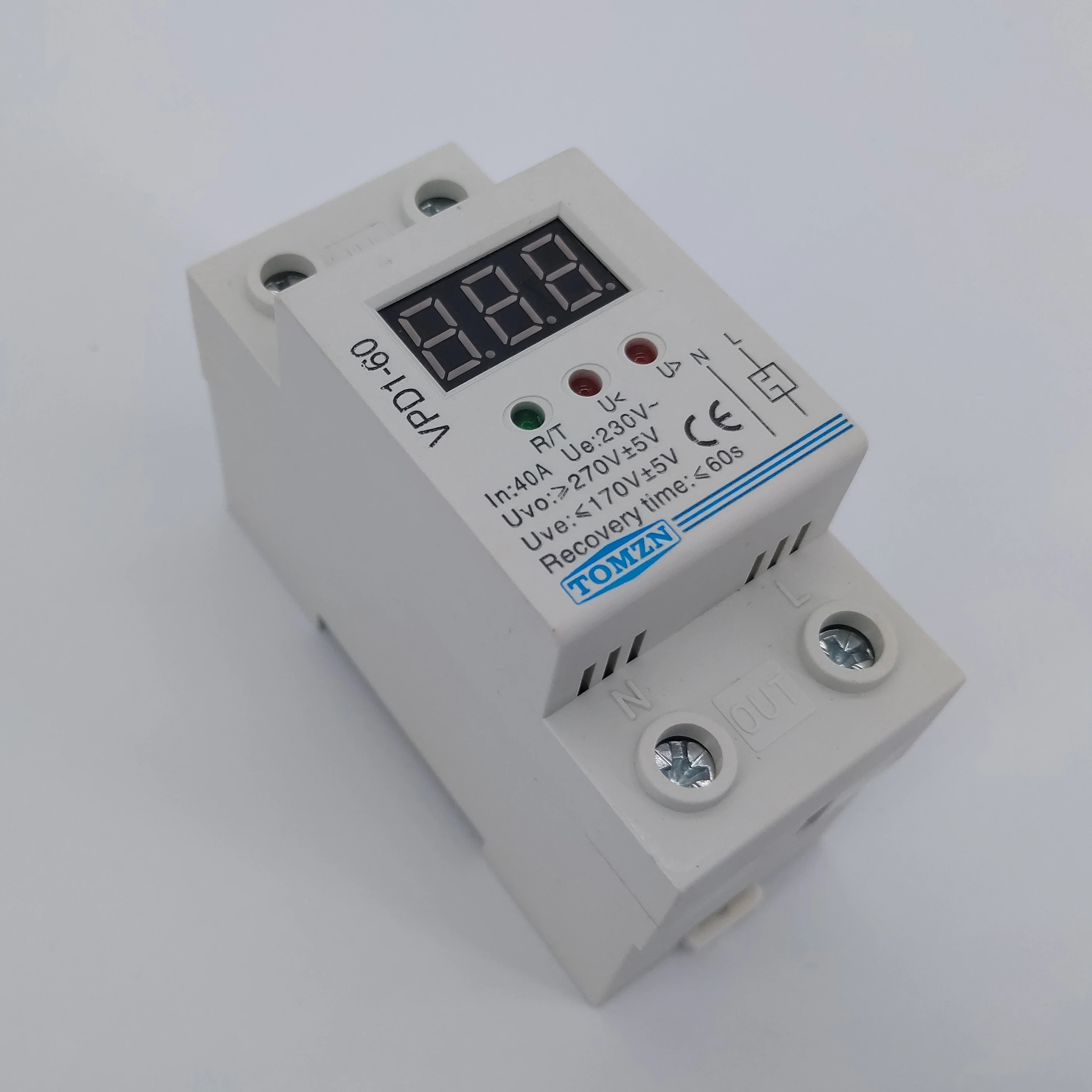 Фото VPD1 40A 60A 220 В Повторное подключение перенапряжения и защиты от напряжения защитное VPD1 40A 60A 220 В Повторное подключение перенапряжения и защиты от напряжения защитное