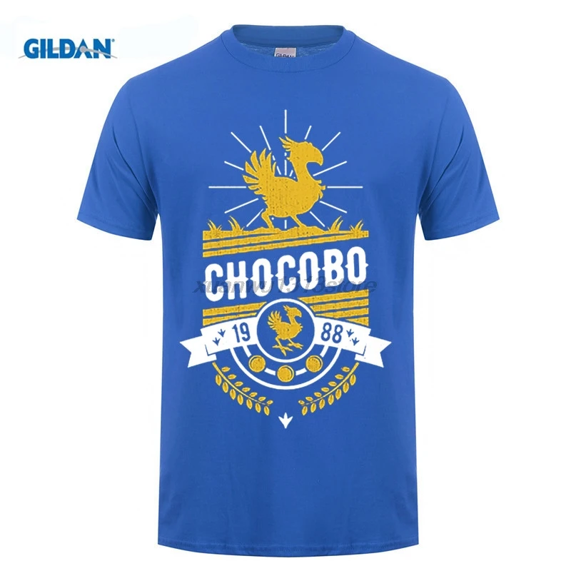 Chocobo Final Fantasy футболка мужские новые простые рубашки Популярные упражнения свободные футболки мужские летние для команд подростков Топ