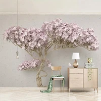 custom any size mural wallpaper modern purple tree photo wall paper living room tv sofa bedroom background wall 3d drop shipping