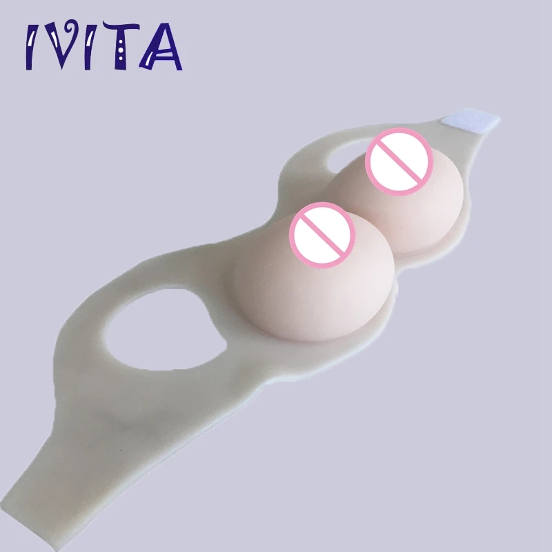 IVITA 2800 г белая искусственная грудь искусственные бриллианты для мужчин Drag-Queen |