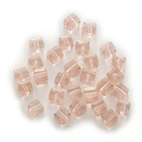 50 piece pink cut faceted crystal glass cube spacer beads diy jewelry making fit necklace bracelet making for women 4 8mm