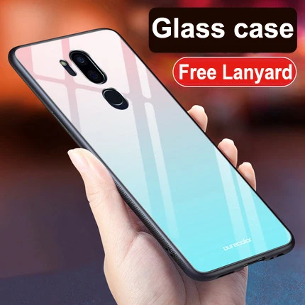 A6 Для LG G7 чехол G7ThinQ животный узор закаленное стекло задняя крышка чехол LGG7 G7 ThinQ G710 ударопрочный стеклянный чехол для LG G7 тонкий Q - Цвет: A6
