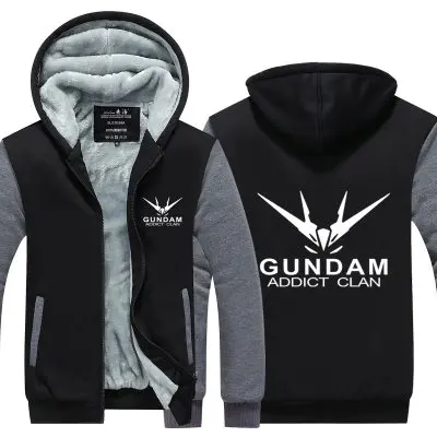 Новые зимние куртки световой пальто с узорами Gundam Толстовка игры с капюшоном толстые молнии Для мужчин кардиган кофты CM399 - Цвет: 7